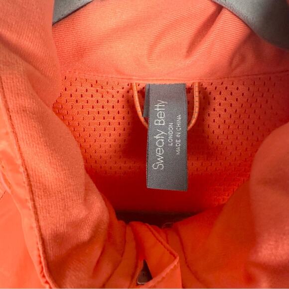 Sweaty Betty Pack Away Zip Up Jacket in Orange Size 6 - Picture 8 of 11